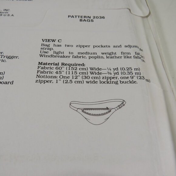 Kwik Sew 2036 Sewing Pattern Purses/Bags 3 styles/sizes UNCUT unopened - Picture 5 of 6